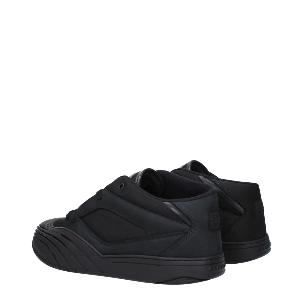 Schwarze Stoff-Sneaker mit niedrigem Schaft