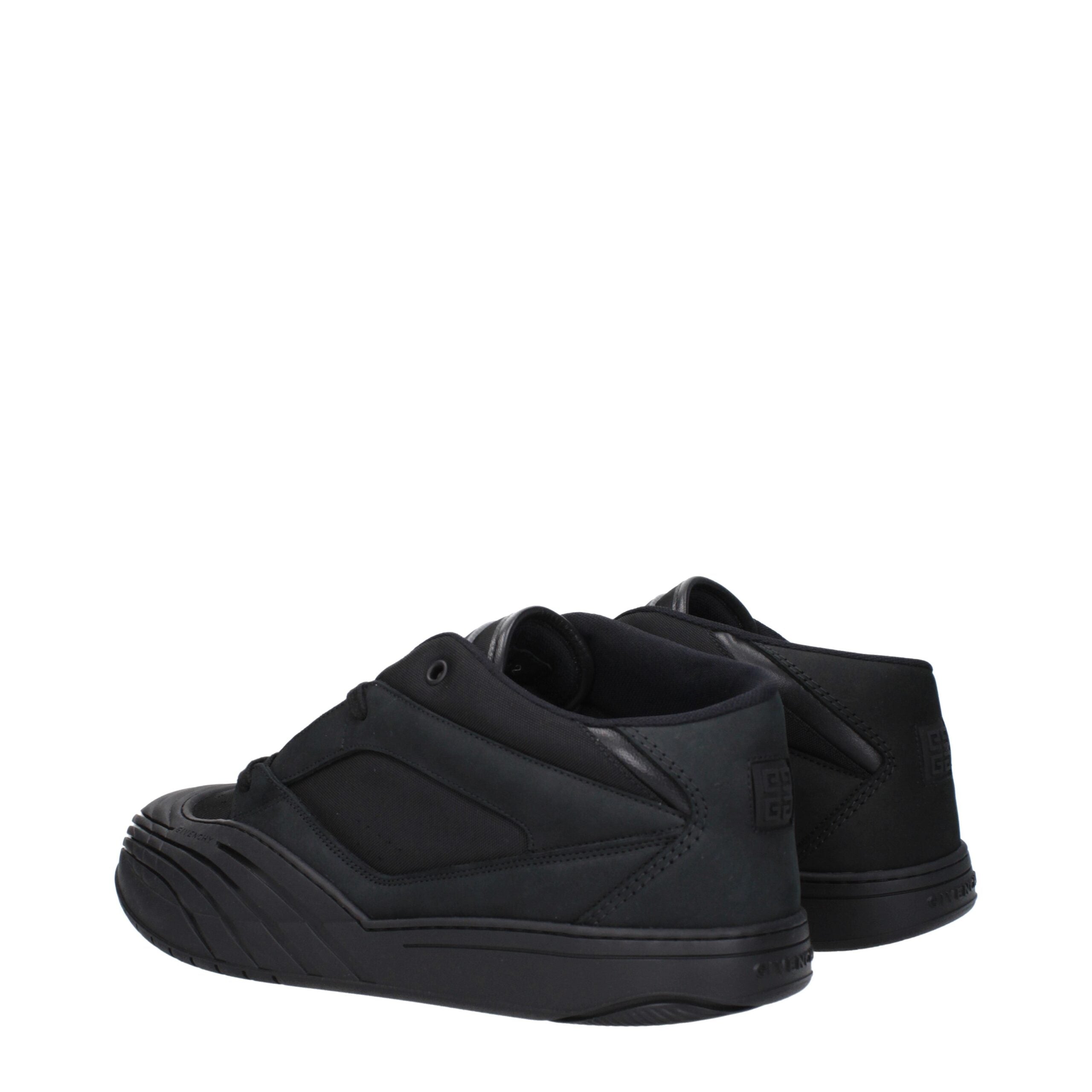 Schwarze Stoff-Sneaker mit niedrigem Schaft