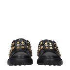 Schwarze Leder-Sneakers