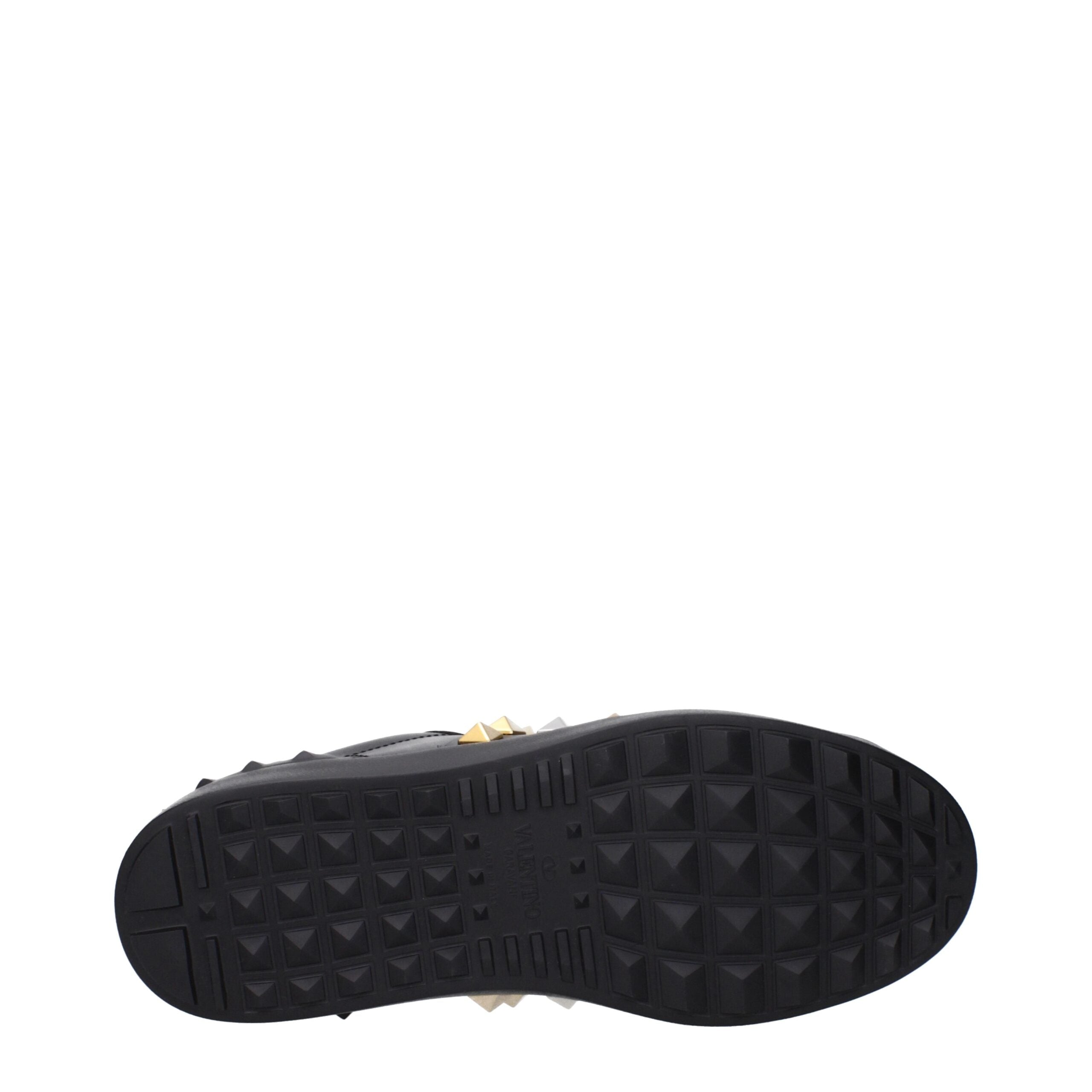 Schwarze Leder-Sneakers