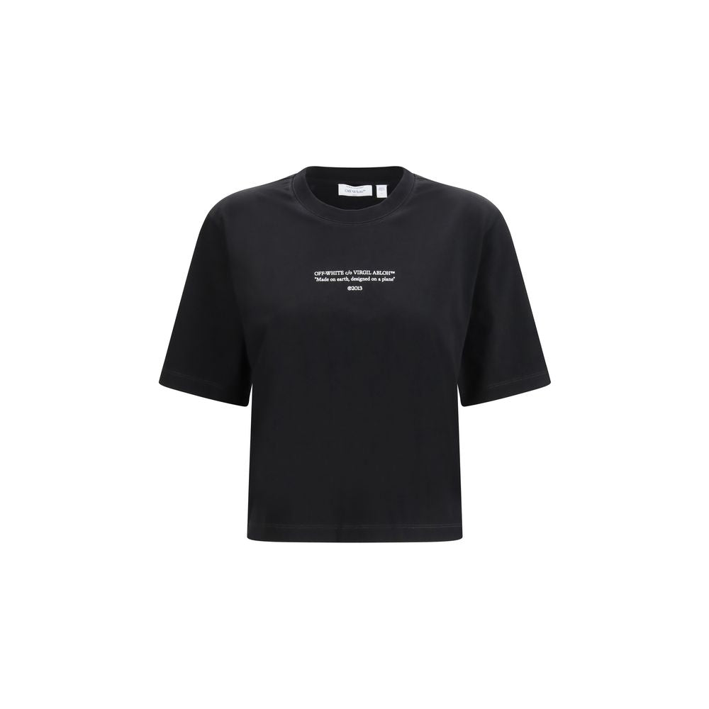 Schwarzes Baumwoll-T-Shirt