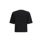 Schwarzes Baumwoll-T-Shirt