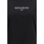 Schwarzes Baumwoll-T-Shirt