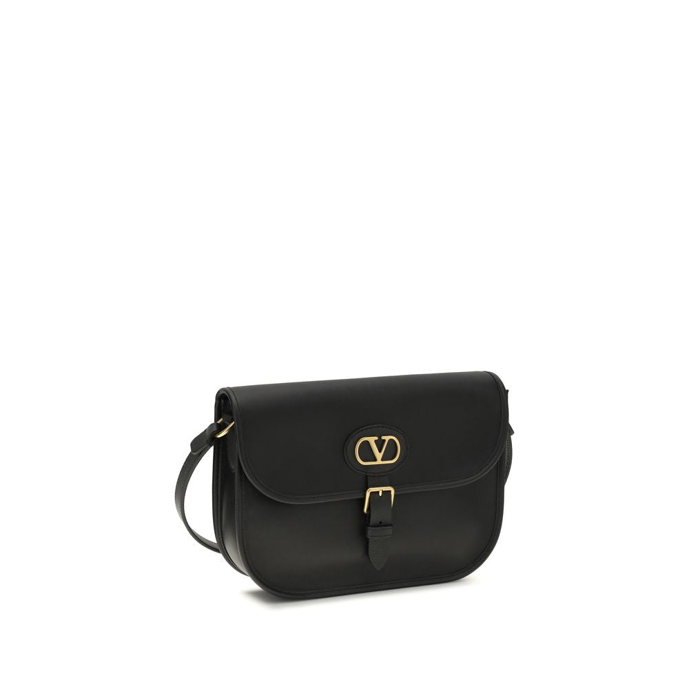 Schwarze Bos Taurus Kalbsleder Schultertasche
