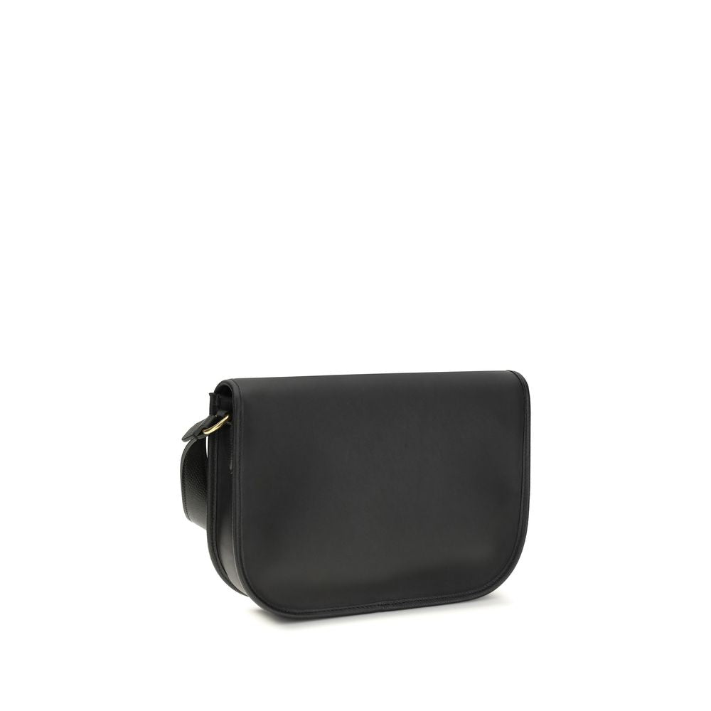 Schwarze Bos Taurus Kalbsleder Schultertasche