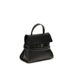 Schwarze Kalbsleder Bos Taurus Handtasche