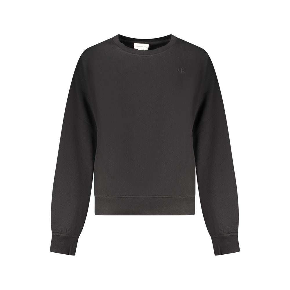 Schwarzer Baumwoll-Sweatshirt für Damen