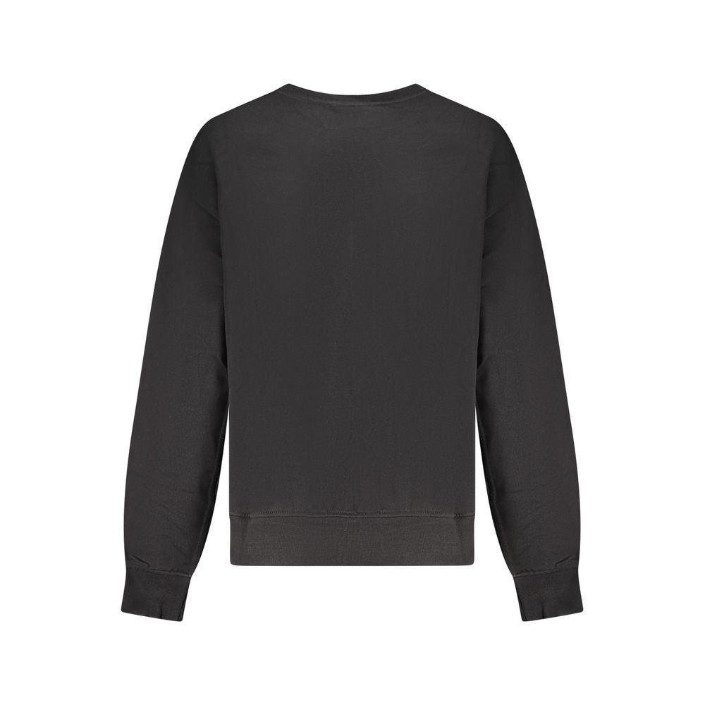 Schwarzer Baumwoll-Sweatshirt für Damen