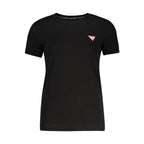 Schwarzes Baumwoll-T-Shirt