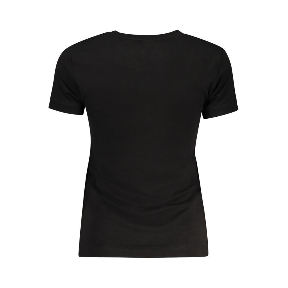 Schwarzes Baumwoll-T-Shirt