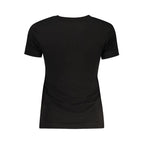 Schwarzes Baumwoll-T-Shirt