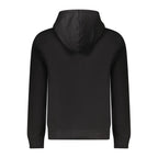 Schwarzer Baumwoll-Herren-Sweatshirt mit Kapuze, Slim Fit