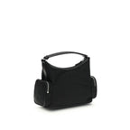 Schwarze Schultertasche aus anderen Fasern