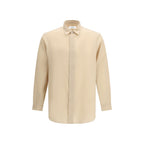 Beige Tencel Hemdbluse