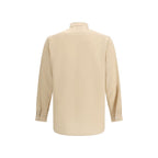 Beige Tencel Hemdbluse