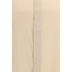 Beige Tencel Hemdbluse