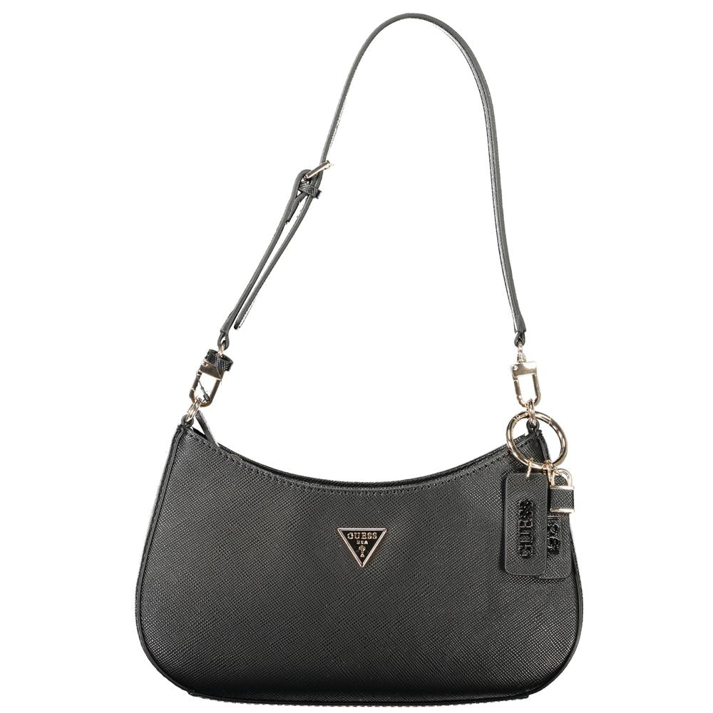 Schwarze Damen-Handtasche aus Polyethylen