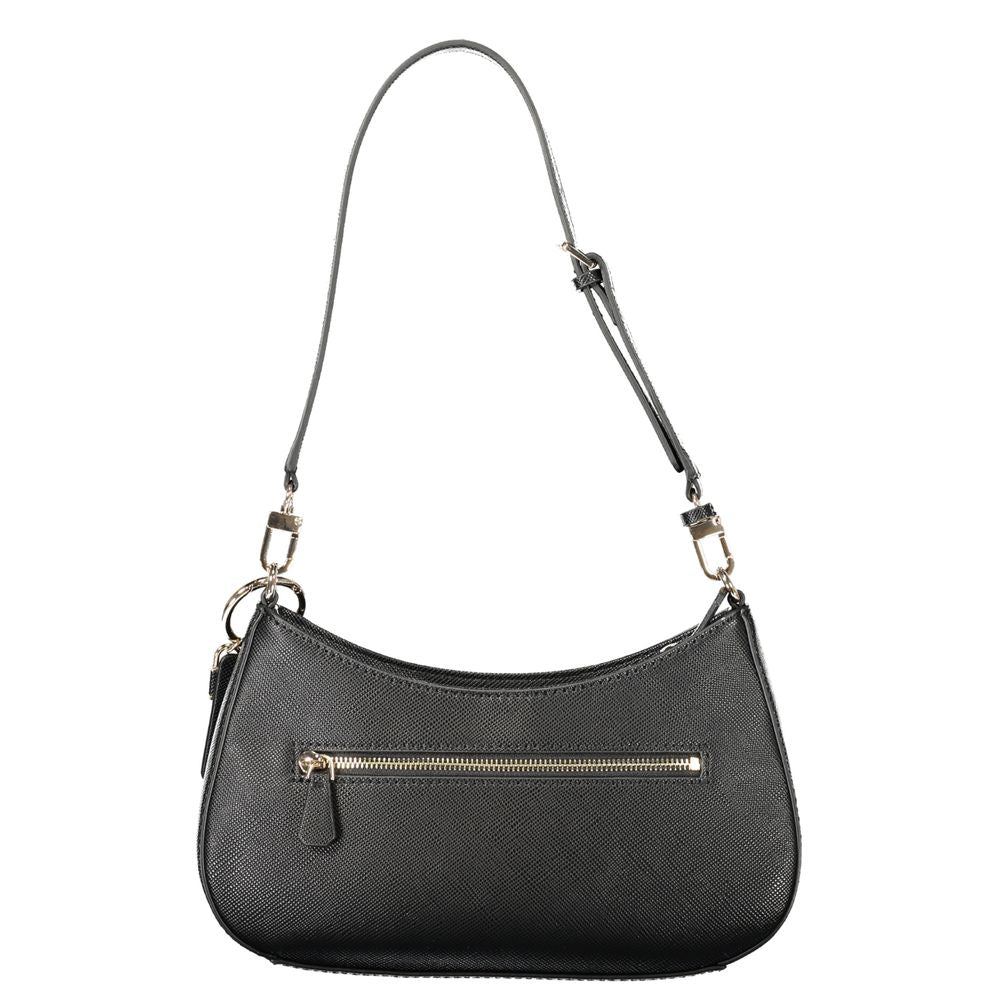 Schwarze Damen-Handtasche aus Polyethylen