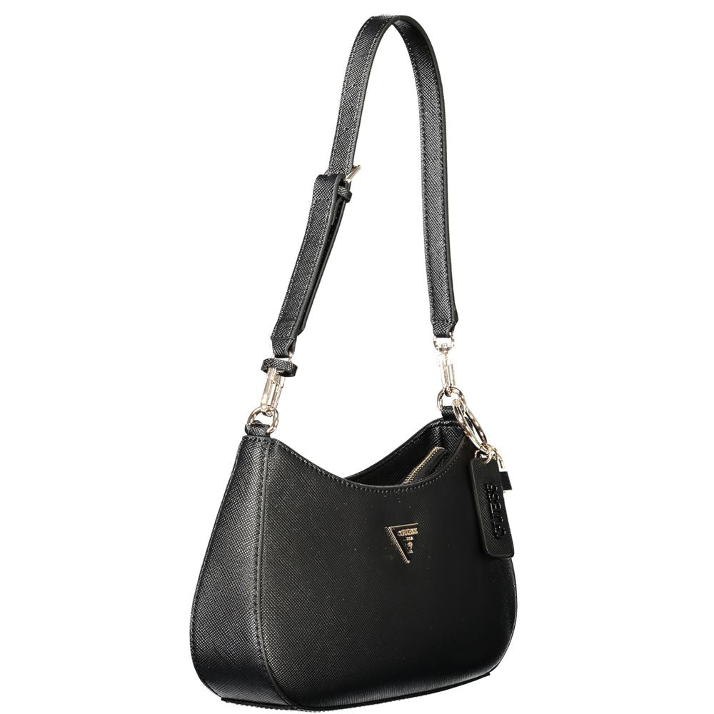 Schwarze Damen-Handtasche aus Polyethylen