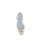 Beige Goatskin Flat Sandals