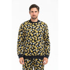 Schwarzer Baumwoll-Sweatshirt