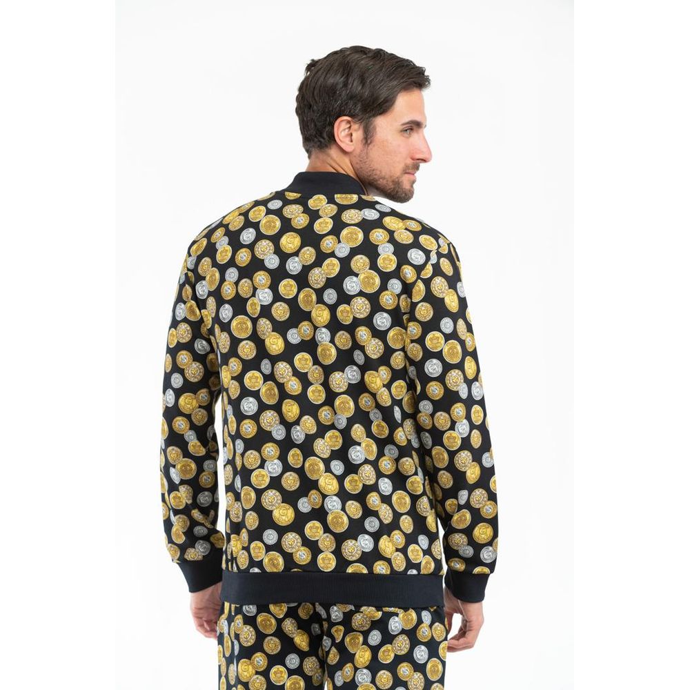 Schwarzer Baumwoll-Sweatshirt