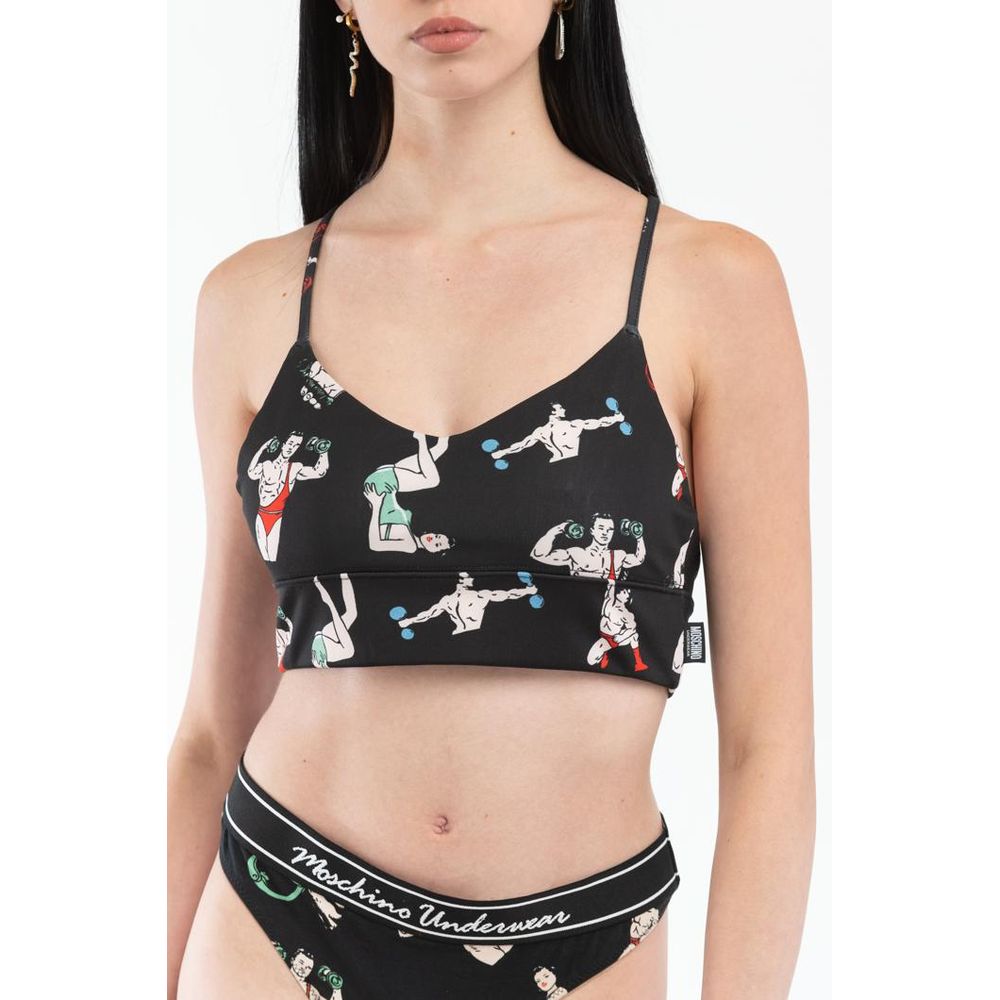 Schwarze Tanktops aus Polyester