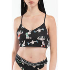 Schwarze Tanktops aus Polyester