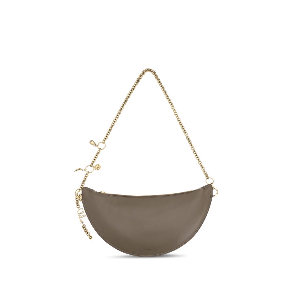 Graue Bos Taurus Kalbsleder Schultertasche