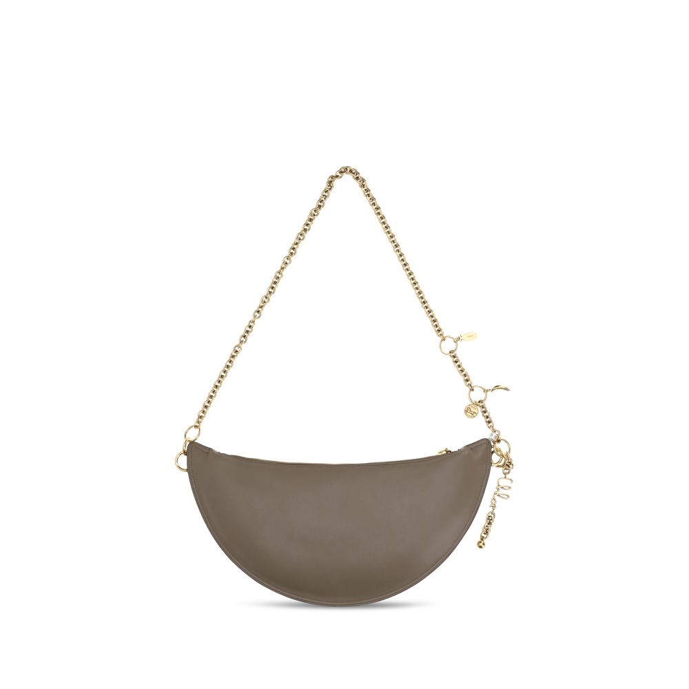 Graue Bos Taurus Kalbsleder Schultertasche