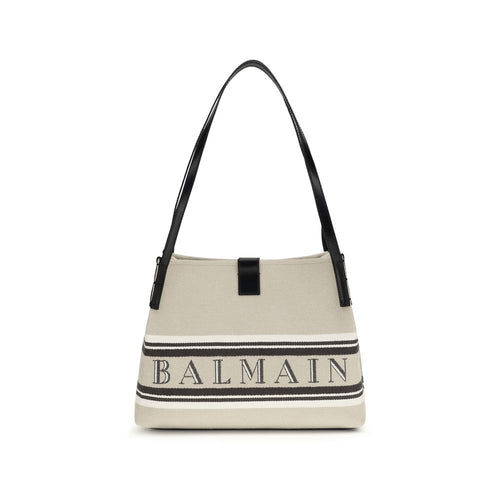 Beige Cotton Shoulder Bag Balmain