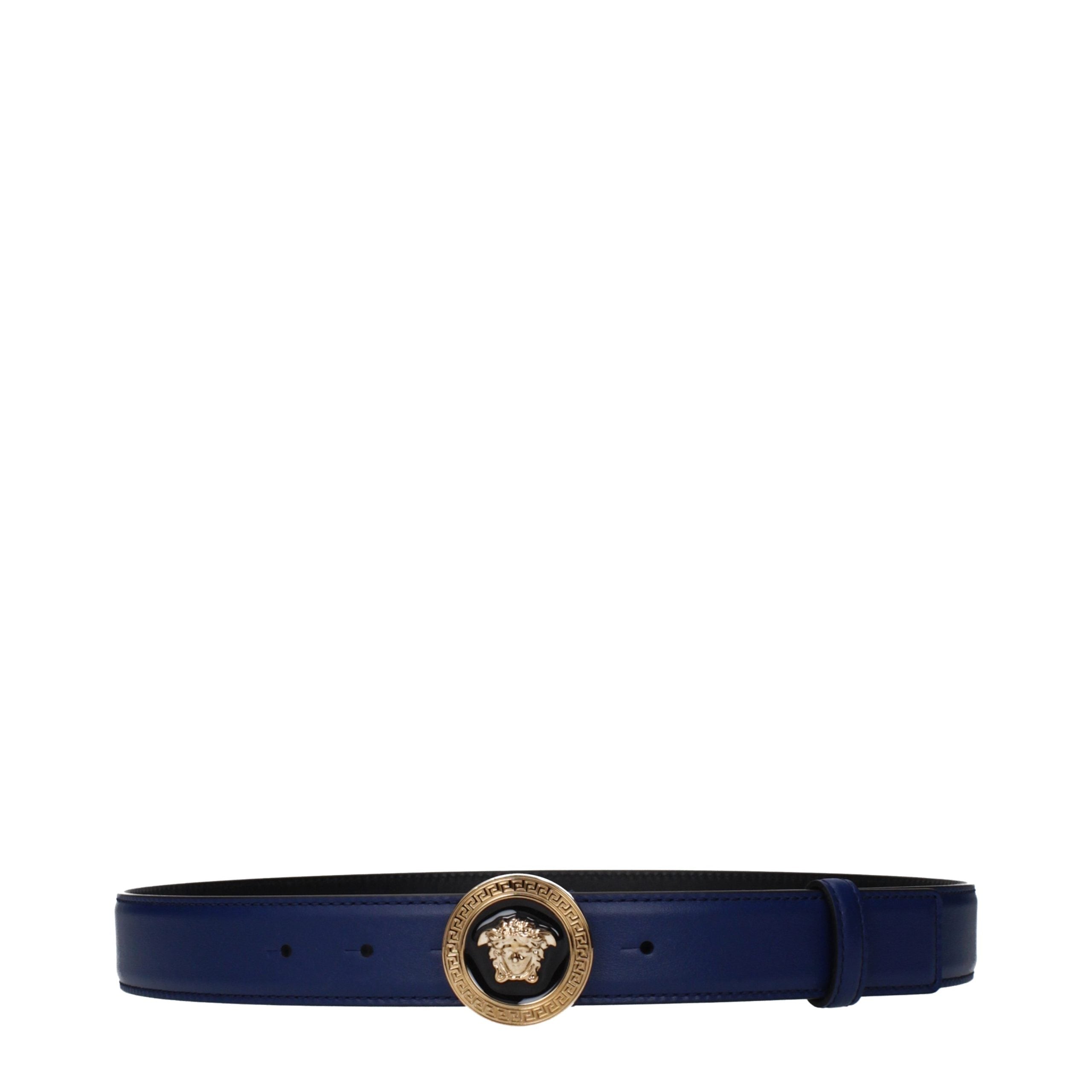 Blauer Ledergürtel