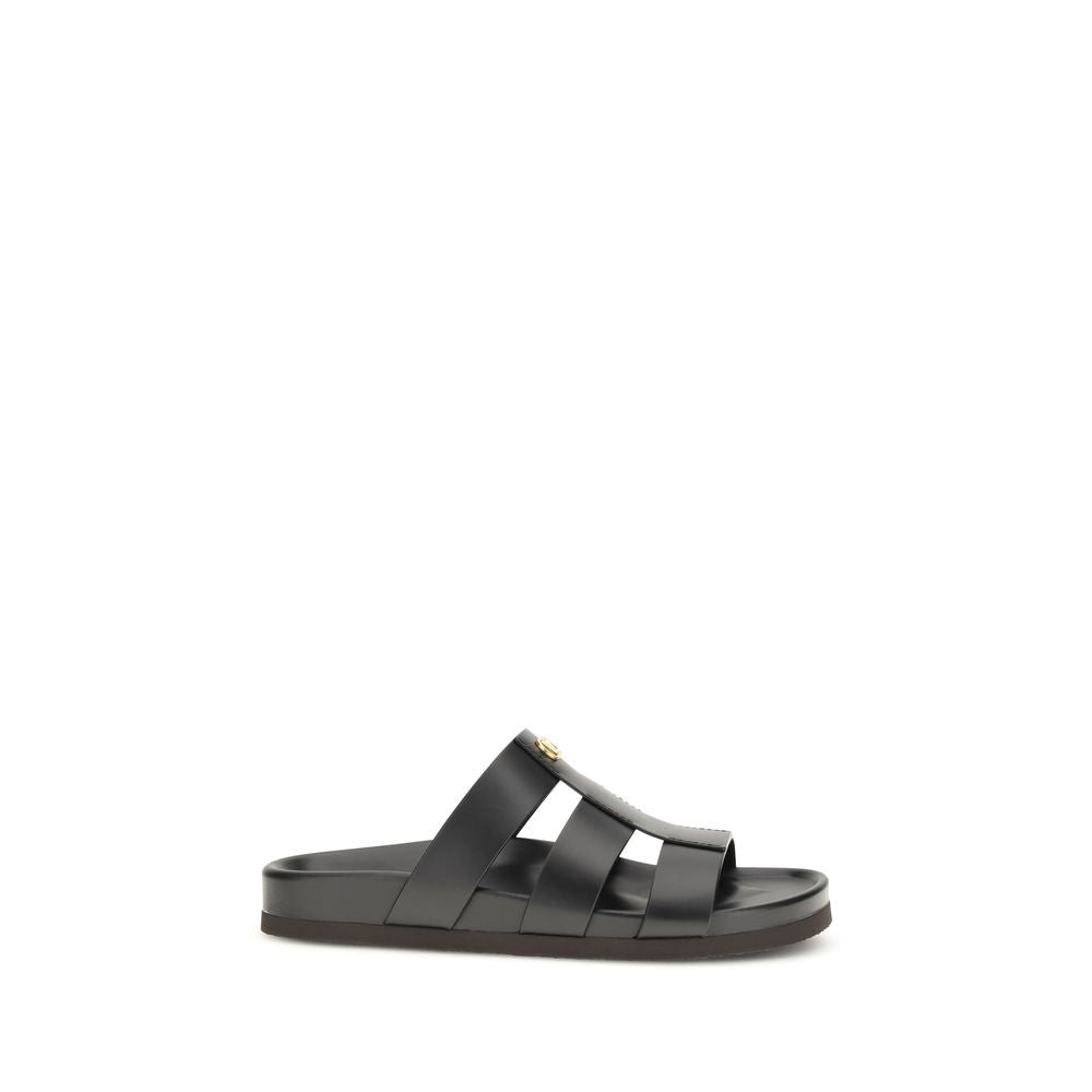 Schwarze Bos Taurus Sandalen aus Kalbsleder
