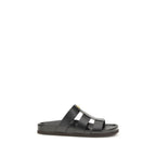 Schwarze Bos Taurus Sandalen aus Kalbsleder