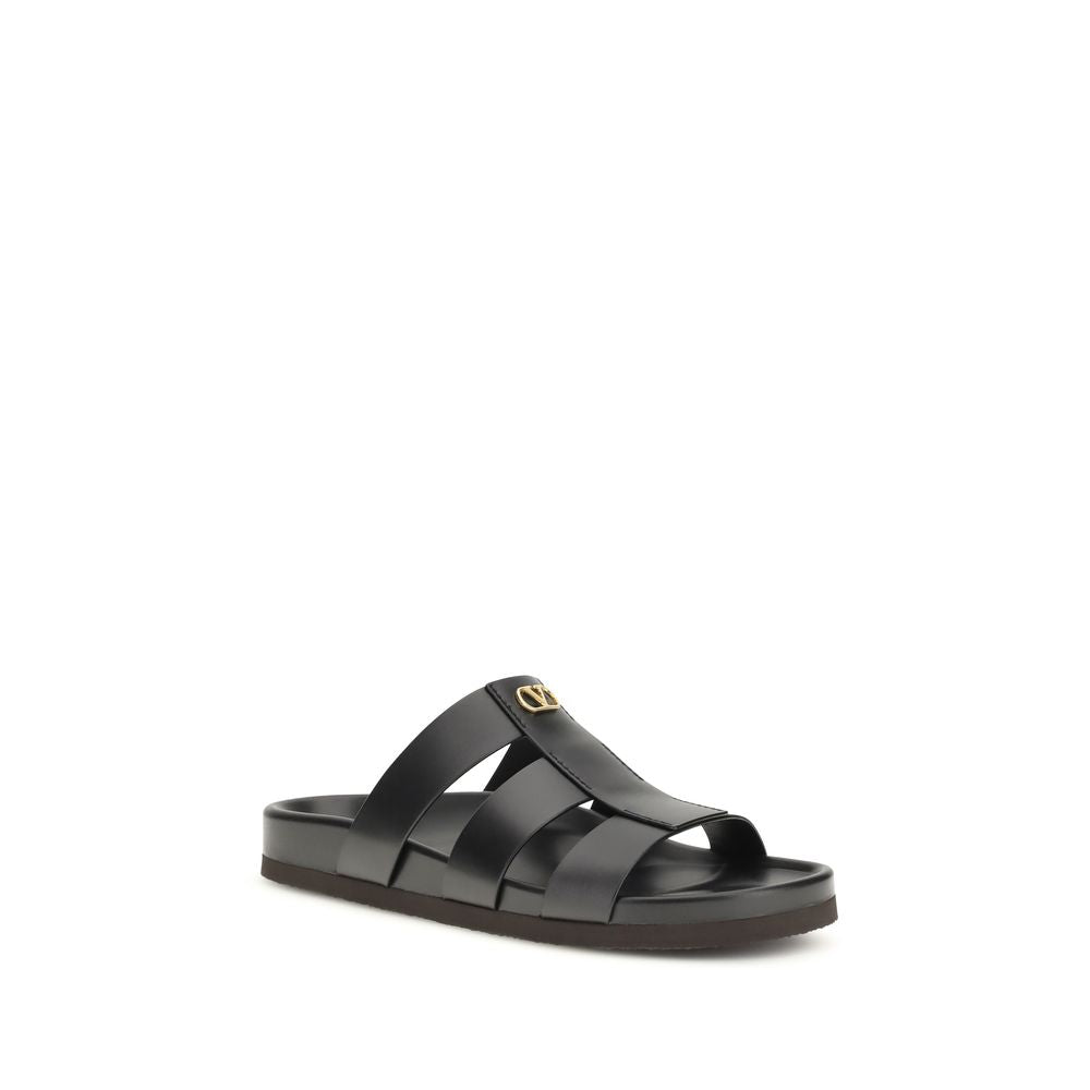 Schwarze Bos Taurus Sandalen aus Kalbsleder
