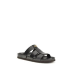 Schwarze Bos Taurus Sandalen aus Kalbsleder
