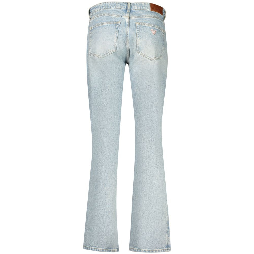 Blaue Baumwolljeans mit geradem Bein