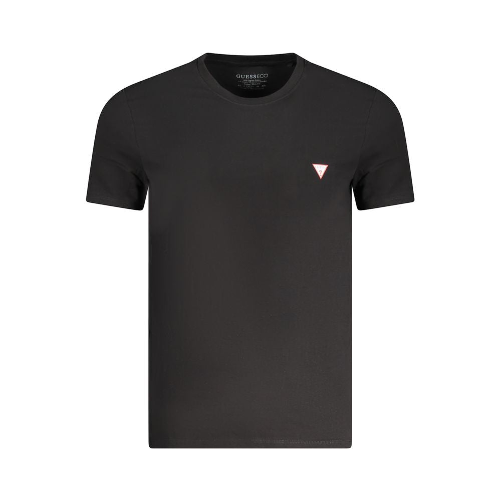 Schwarzes Baumwoll-T-Shirt für Herren