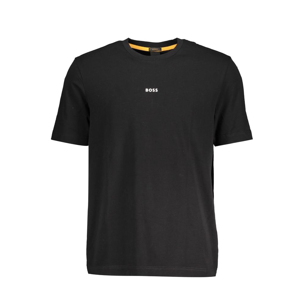 Schwarzes Baumwoll-T-Shirt für Herren