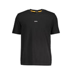 Schwarzes Baumwoll-T-Shirt für Herren