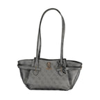 Schwarze Damen-Handtasche aus Polyurethan