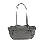 Schwarze Damen-Handtasche aus Polyurethan