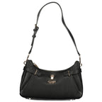 Schwarze Damen-Handtasche aus Polyurethan