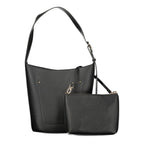 Schwarze Damen-Handtasche aus Polyurethan