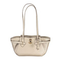 Damen-Handtasche aus beigem Polyurethan