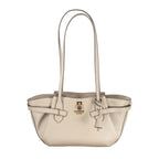 Damen-Handtasche aus beigem Polyurethan