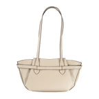 Damen-Handtasche aus beigem Polyurethan