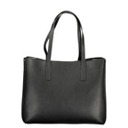 Schwarze Damen-Handtasche aus Polyurethan