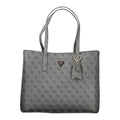 Schwarze Handtasche aus Polyurethan