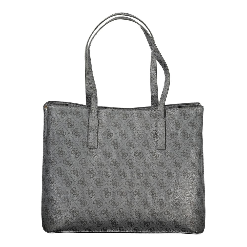 Schwarze Handtasche aus Polyurethan